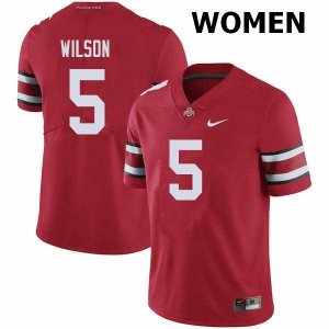 Women's Ohio State Buckeyes #5 Garrett Wilson Red Nike NCAA College Football Jersey Hot LXX0044DB
